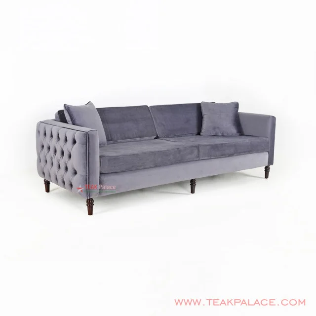 Sofa Minimalis Mewah Bulgari 3 Dudukan Abu