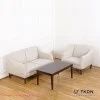 Kursi Tamu Minimalis Cellini Set 21 Kain Krem TKDN