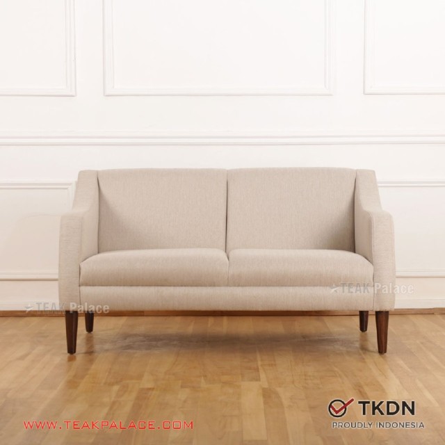 Sofa 2 Dudukan Minimalis Cellini Kain Krem TKDN Sofa 2 Dudukan Minimalis Cellini Kain Krem TKDN