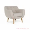 Sofa Retro Vintage Minimalis Modern Seri Dina Single Warna Krem Sofa Retro Vintage Minimalis Modern Seri Dina Single Warna Krem