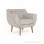 Sofa Retro Vintage Minimalis Modern Seri Dina Single Warna Krem