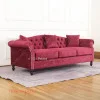 Sofa Mewah Merah Maroon Minimalis Seri Emily 3 Dudukan Sofa Mewah Merah Maroon Minimalis Seri Emily 3 Dudukan