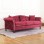 Sofa Mewah Merah Maroon Minimalis Seri Emily 3 Dudukan