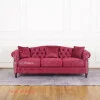 Sofa Mewah Merah Maroon Minimalis Seri Emily 3 Dudukan Sofa Mewah Merah Maroon Minimalis Seri Emily 3 Dudukan