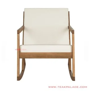 Kursi Goyang Vernon Minimalis With Cushion White Kursi Goyang Vernon Minimalis With Cushion White