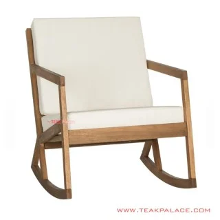 Kursi Goyang Vernon Minimalis With Cushion White