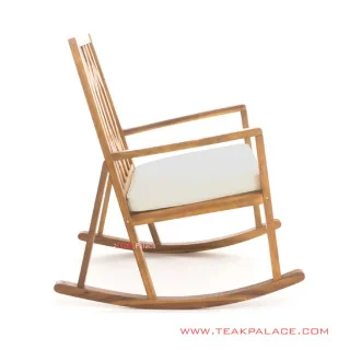 Kursi Goyang Minimalis Vienna Salak Brown With Cushion