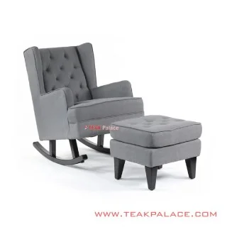 Kursi Goyang Set Ottoman Jati Hitam Seri Gerlis Kursi Goyang Set Ottoman Jati Hitam Seri Gerlis