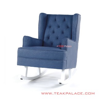 Kursi Goyang Duco Putih Minimalis Jati Gerlis Denim Kursi Goyang Duco Putih Minimalis Jati Gerlis Denim