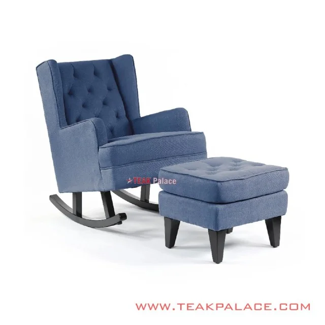 Set Kursi Goyang Jati Hitam Minimalis Seri Gerlis