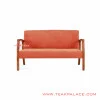 Kursi Tamu Minimalis Kayu Jati Legian 2 Seater Orange