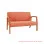 Kursi Tamu Minimalis Kayu Jati Legian 2 Seater Orange