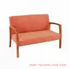 Kursi Tamu Minimalis Kayu Jati Legian 2 Seater Orange