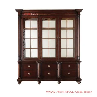 Lemari Pajangan Hiasan 3 Pintu Kaca Bening Seri Batavia Lemari Pajangan Hiasan 3 Pintu Kaca Bening Seri Batavia