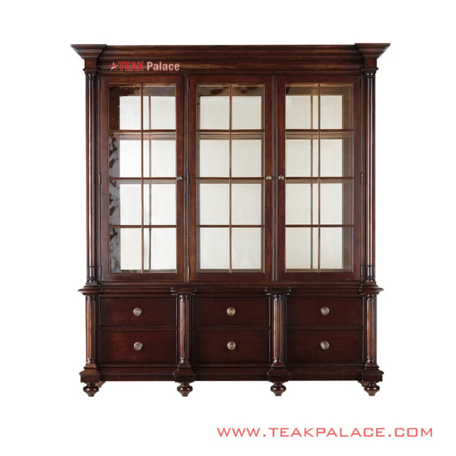 Lemari Pajangan Hiasan 3 Pintu Kaca Bening Seri Batavia Lemari Pajangan Hiasan 3 Pintu Kaca Bening Seri Batavia