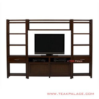 Rak Meja TV Kayu Jati Minimalis Seri Surabaya