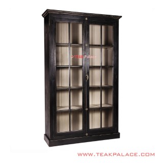 Lemari Pajangan Klasik Jati Salak Brown Seri Batavia