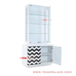 Lemari Hias Minimalis Vista Hitam Putih