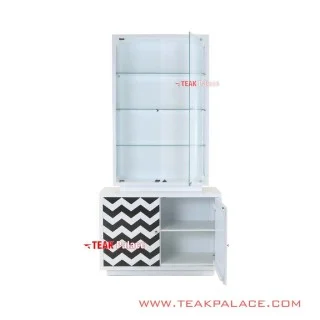 Lemari Hias Minimalis Vista Hitam Putih