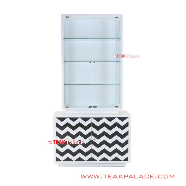 Lemari Hias Minimalis Vista Hitam Putih