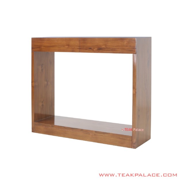 Meja Konsol 2 Laci Jati Salak brown Seri Almada Meja Konsol 2 Laci Jati Salak brown Seri Almada