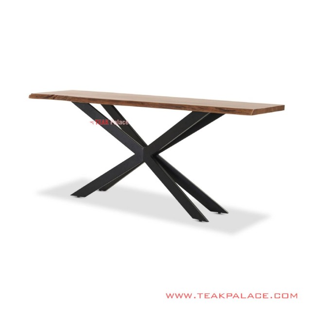 Meja Konsol Kaki Besi Minimalis Seri Crushy