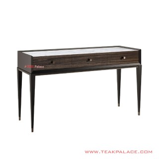 Meja Konsol Jati Black Walnut Top Table Marmer Seri Miranda Meja Konsol Jati Black Walnut Top Table Marmer Seri Miranda