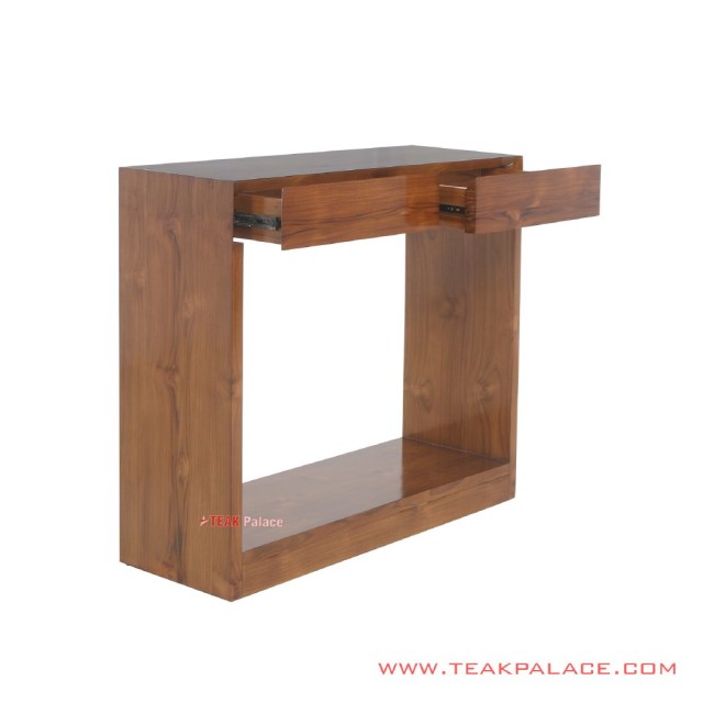 Meja Konsol 2 Laci Jati Salak brown Seri Almada Meja Konsol 2 Laci Jati Salak brown Seri Almada