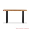Meja Konsol Kayu Jati Melani Minimalis Kaki Besi