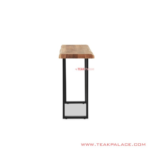 Meja Konsol Kayu Jati Melani Minimalis Kaki Besi