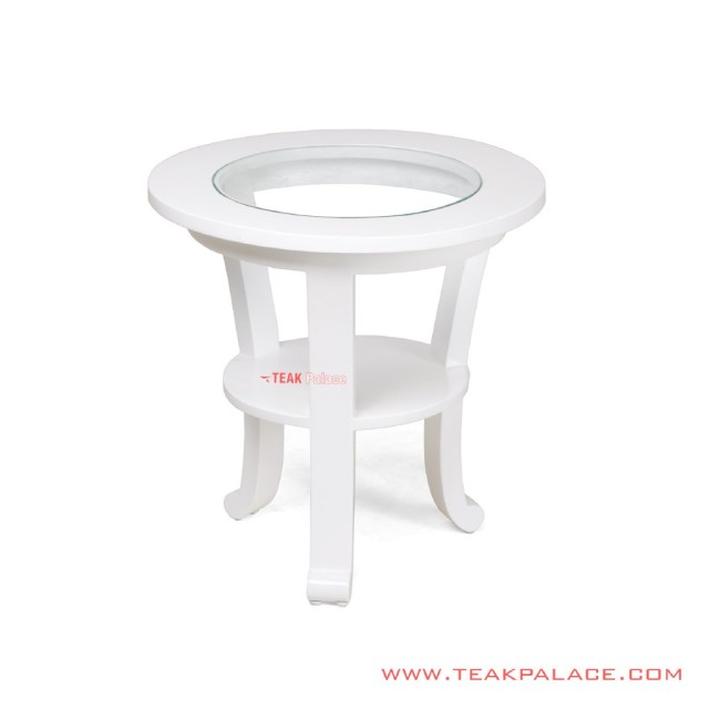 Meja Sudut Cantik White Duco Minimalis Meja Sudut Cantik White Duco Minimalis