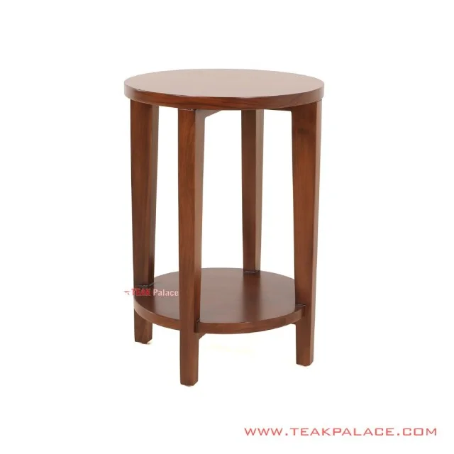 Meja Sudut bundar Kayu Jati Salak Brown Muda Seri Libra Meja Sudut bundar Kayu Jati Salak Brown Muda Seri Libra