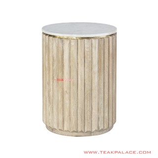 Meja Sudut Minimalis Marmer Ivina White Wash Rustic Meja Sudut Minimalis Marmer Ivina White Wash Rustic