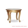 Meja Sudut Emas Minimalis Bundar Seri Victorian