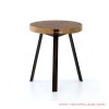 Meja Sudut Kaki Besi Minimalis Natural Seri Witson