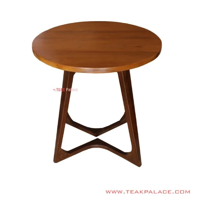 Meja Teras Minimalis Kayu Jati Salak Brown Seri Mondy