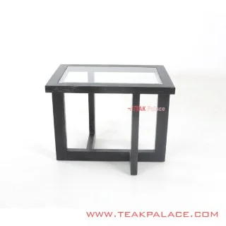 Meja Sudut Minimalis Top Kaca Oregon