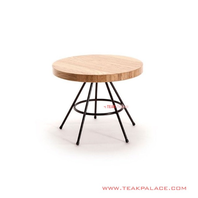 Meja Sudut Seri Anika Jati Rangka Besi Meja Sudut Seri Anika Jati Rangka Besi