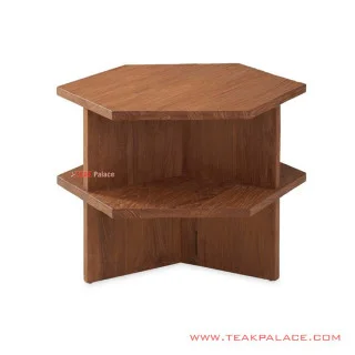 Meja Sudut Segi 6 Minimalis Unik Seri Sonora