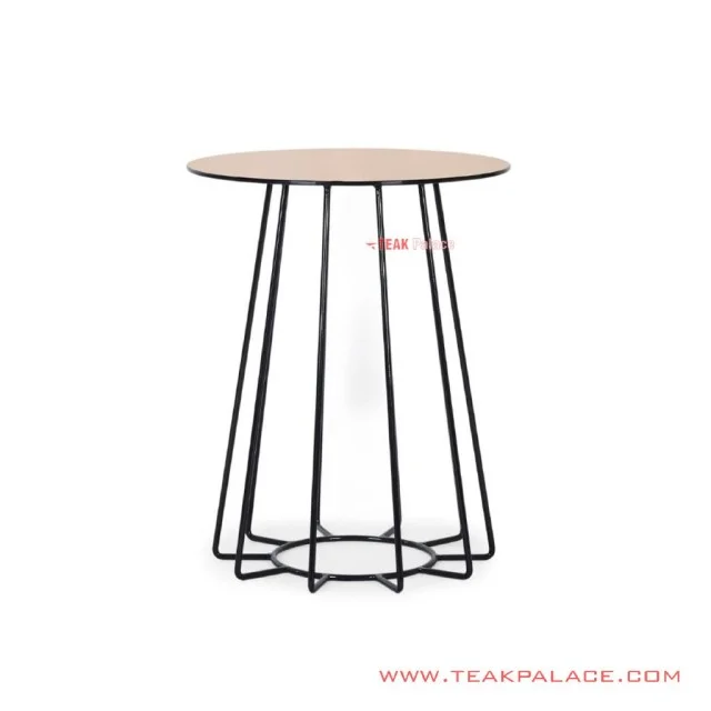 Meja Sudut Minimalis Kaki Besi Seri Tista Kaca