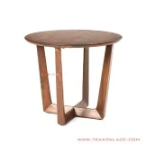 Meja Sudut Cikeas Minimalis Jati Salak Brown