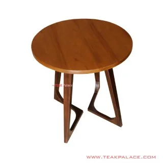 Meja Teras Minimalis Kayu Jati Salak Brown Seri Mondy