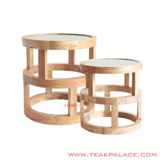 Meja Ariyo Set Minimalis Natural