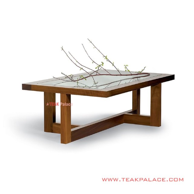 Meja Tamu Minimalis Jati Top Kaca seri Oregon Meja Tamu Minimalis Jati Top Kaca seri Oregon