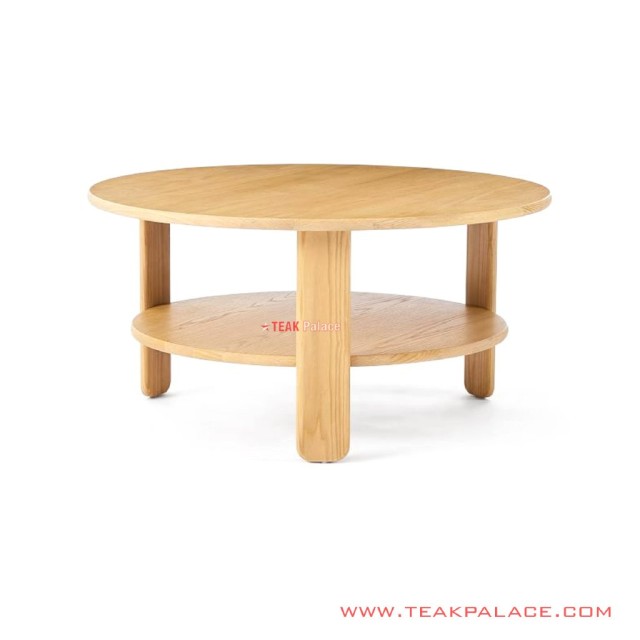 Meja Tamu Natural Bundar Seri Kaira Minimalis Meja Tamu Natural Bundar Seri Kaira Minimalis