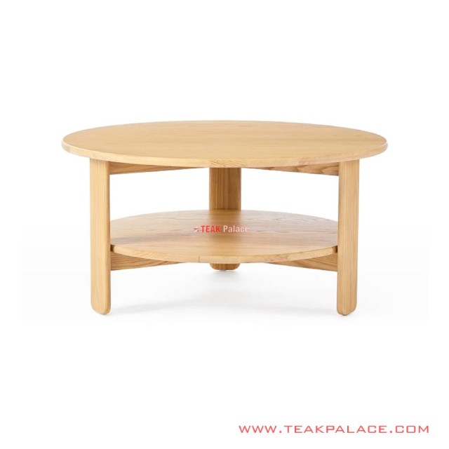 Meja Tamu Natural Bundar Seri Kaira Minimalis Meja Tamu Natural Bundar Seri Kaira Minimalis