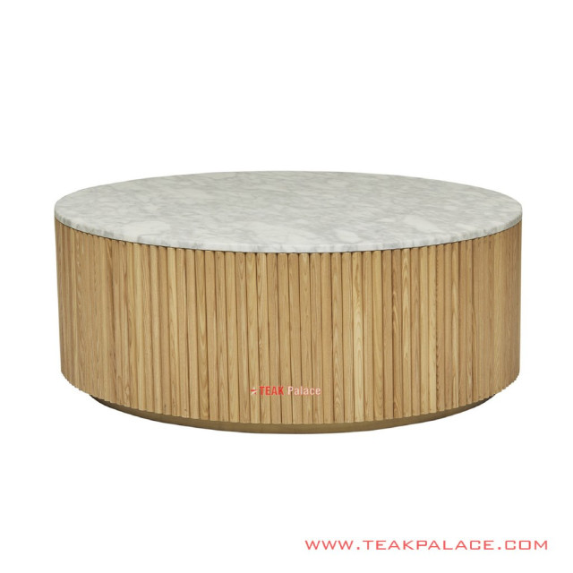Meja Tamu Bundar Jati Natural Top Marmer Ivina Meja Tamu Bundar Jati Natural Top Marmer Ivina