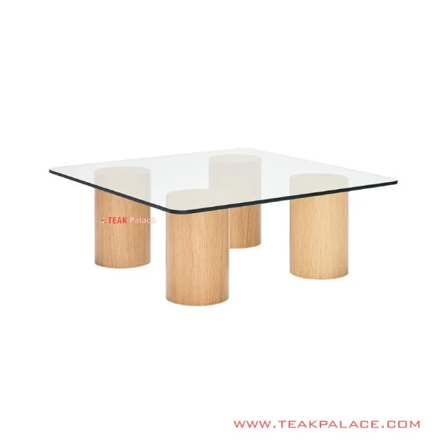 Meja Tamu Kaca Natural Kayu Jati Minimalis Macchio Meja Tamu Kaca Natural Kayu Jati Minimalis Macchio