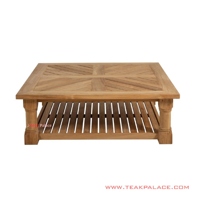 Meja Tamu Natural Luhan Minimalis Jati Solid