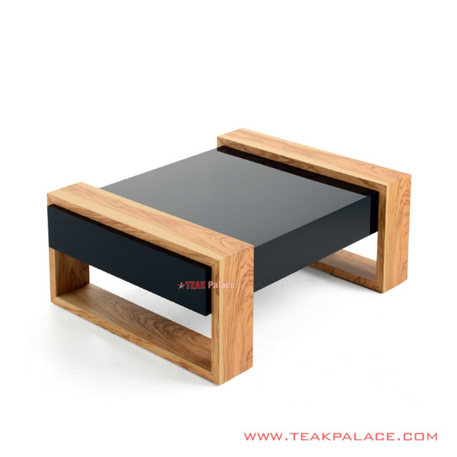 Meja Tamu Seri Puglia Black Golden Teak